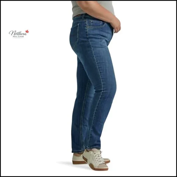 Mid Rise Straight Leg Jeans Regular Fit Plus Size - Picture 2 of 6